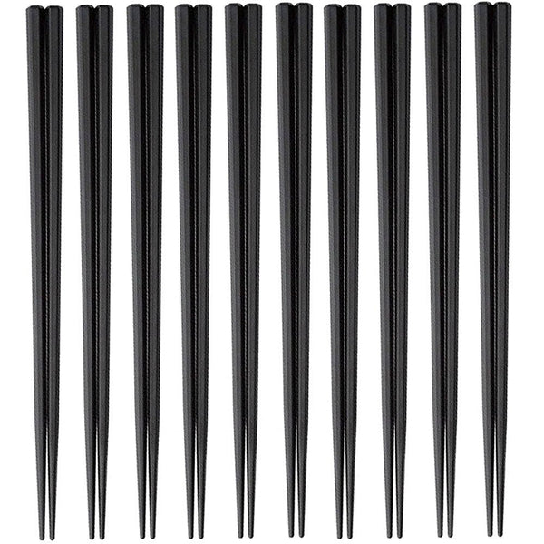 Japanese Hexagonal Chopsticks – 10 Pairs- Non-Slip Heat-Resistant SPS Resin – Made in Japan by Daikoku Kogyo