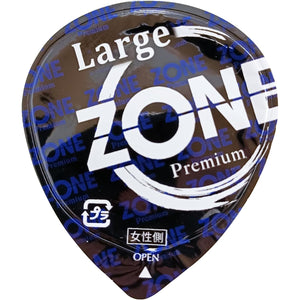 Close-up of an individual triangular JEX ZONE Premium Large blister