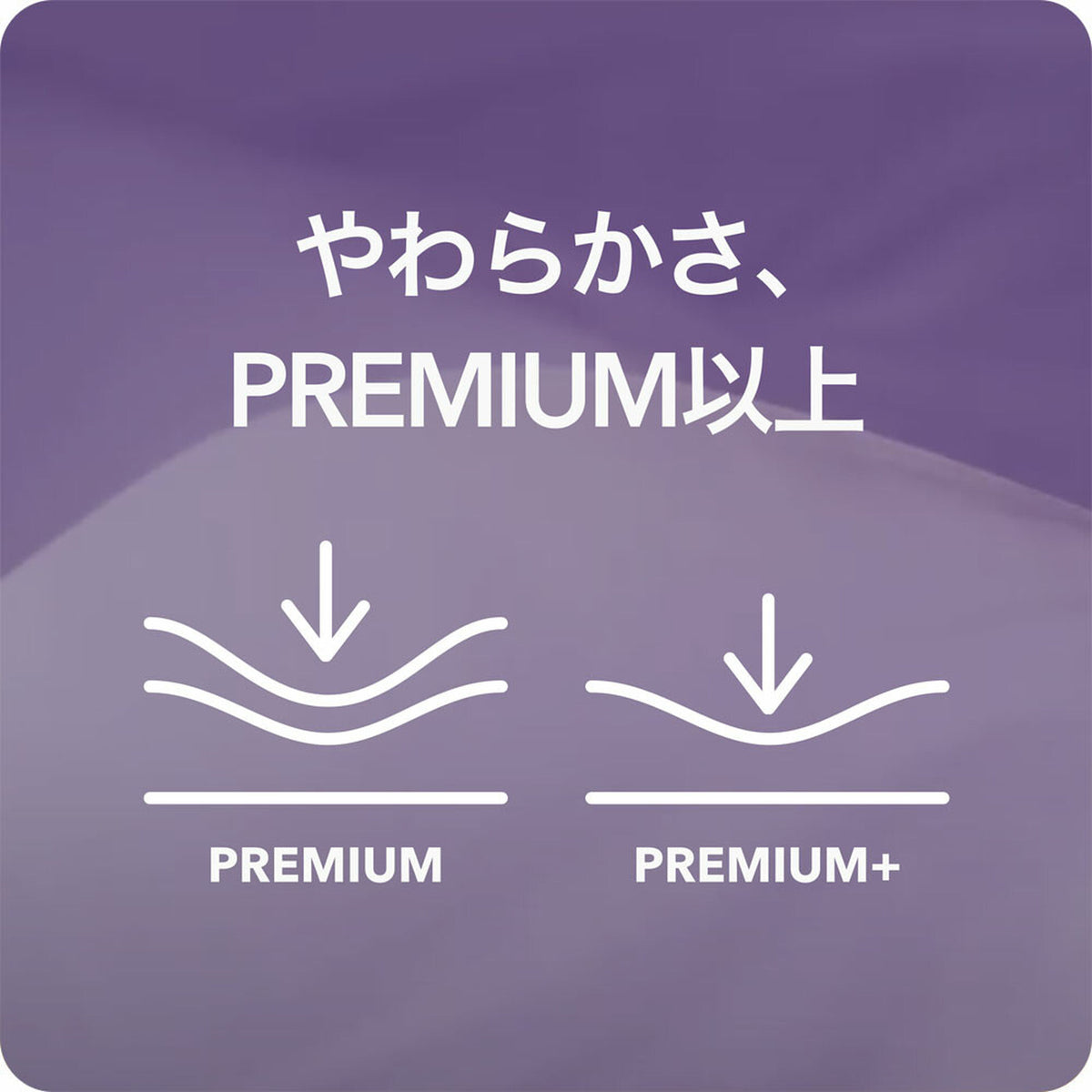 Japanese Premium and Premium+ softness comparison graphic