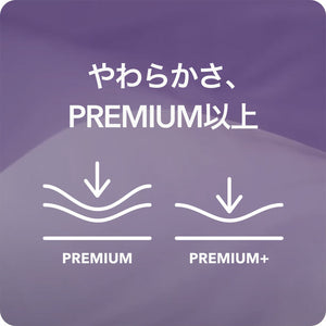 Japanese Premium and Premium+ softness comparison graphic